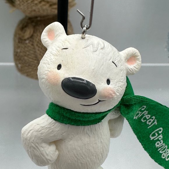 Hallmark Keepsake Ornament Great Grandson Polar Bear Scarf Winter Christmas 2014 - Picture 3 of 8